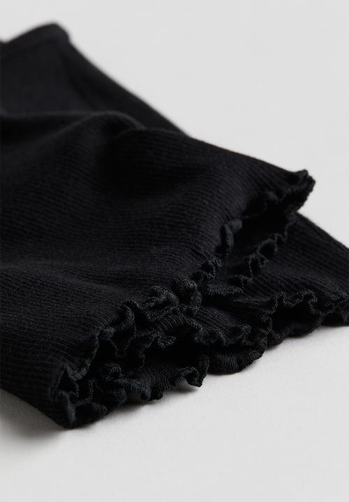 H&M - Ribbed jersey strappy top - black