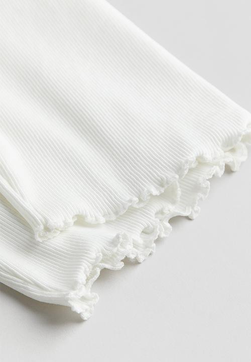 H&M - Ribbed jersey strappy top - white