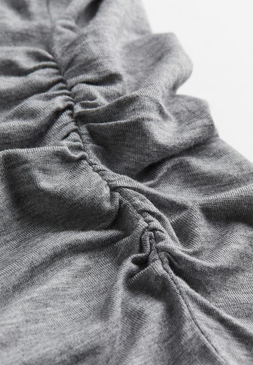 H&M - Cropped turtleneck top - grey marl