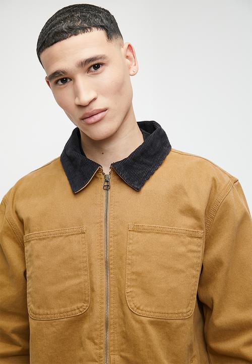 Cotton On - Cropped worker jacket - tobacco