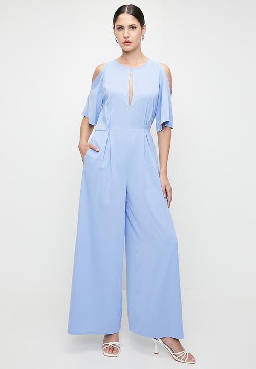 edit - Cold shoulder keyhole jumpsuit - hydrangea