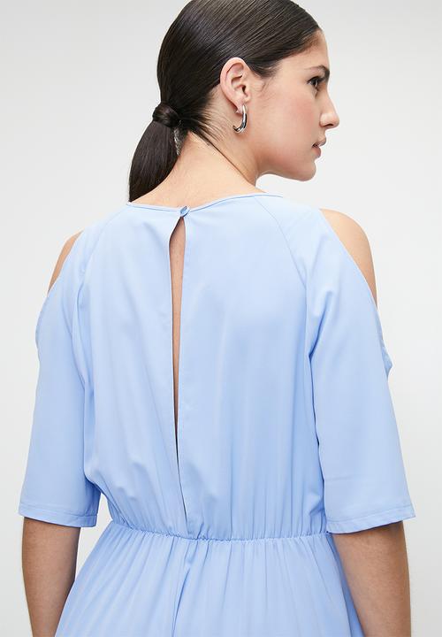edit - Cold shoulder keyhole jumpsuit - hydrangea