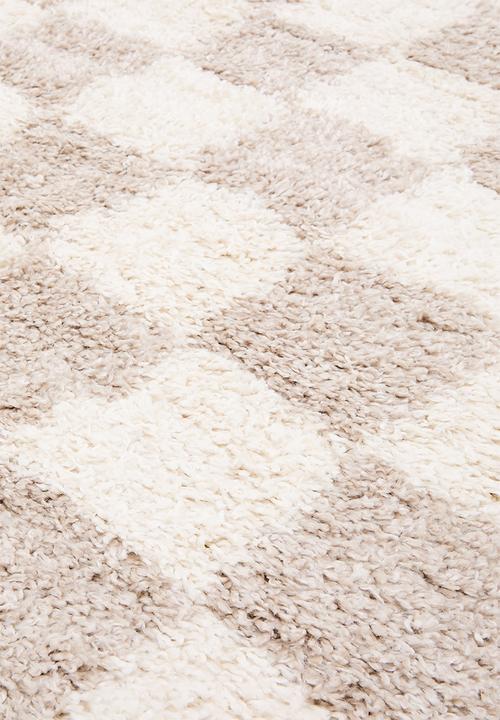 Fotakis - Shaggy checkered rug - Natural 