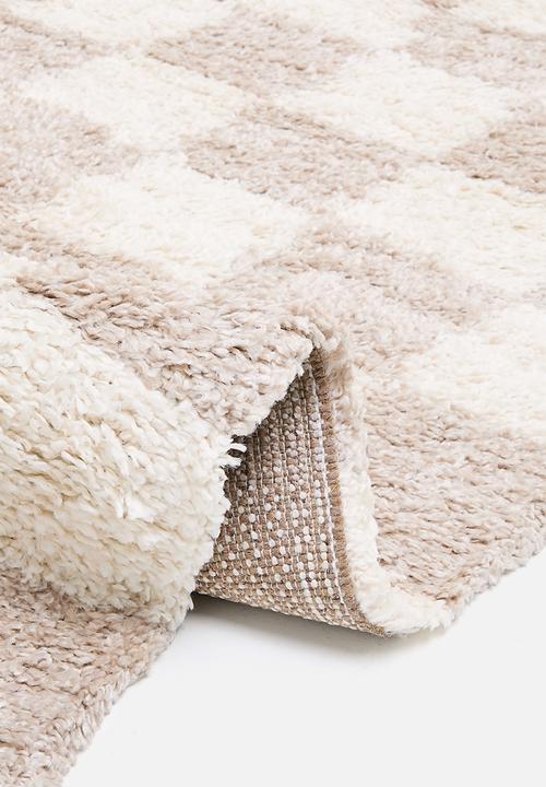 Fotakis - Shaggy checkered rug - Natural 