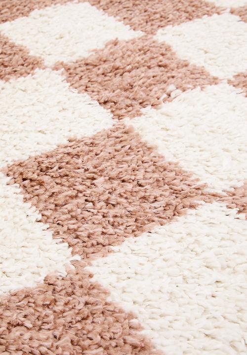 Fotakis - Shaggy checkered Rug - rust
