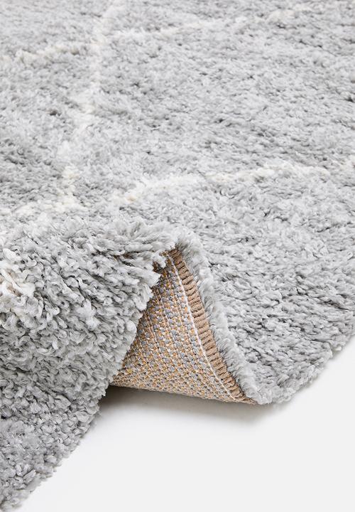 Fotakis - Shaggy Diamond Rug - Grey