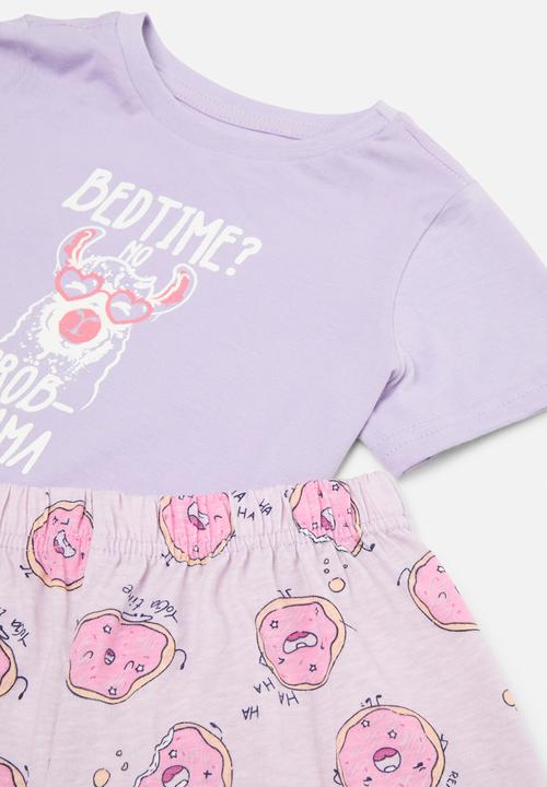 Pop Candy - 2 Pack pj set - lilac & grey