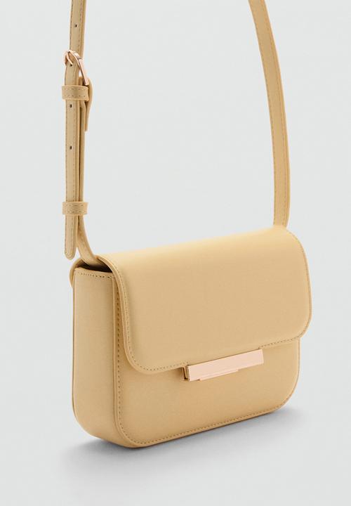 MANGO - Bag amber - light/pastel yellow