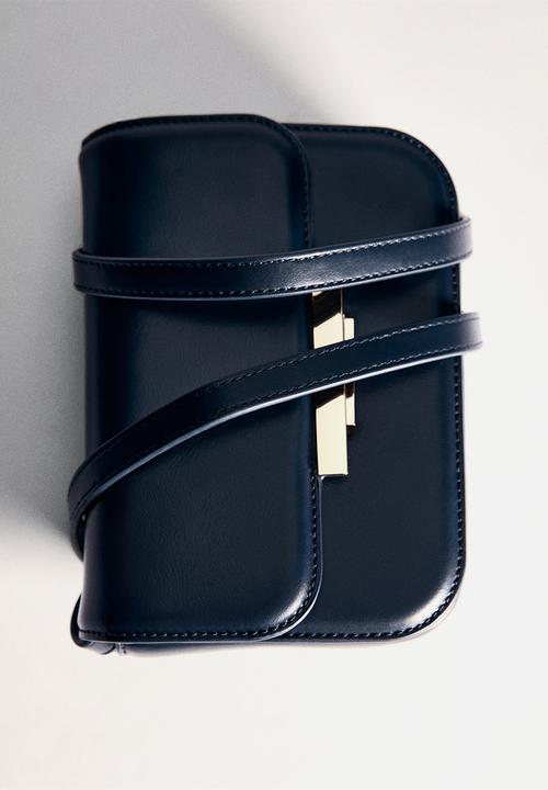 MANGO - Bag amber - navy