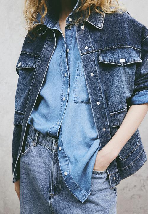 H&M - Lyocell denim shirt - light denim blue