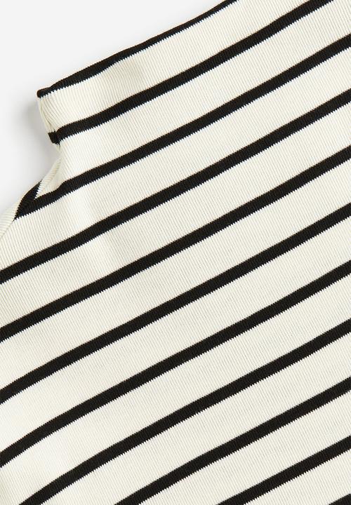 H&M - Cotton jersey top - white & striped