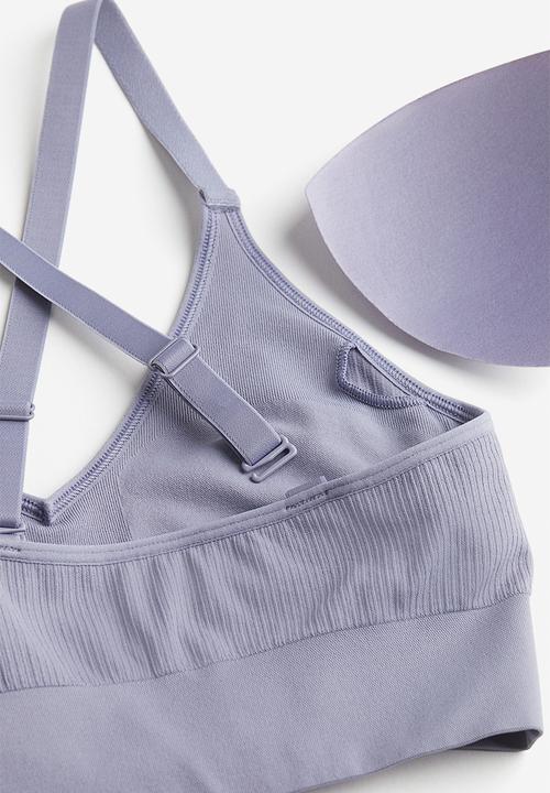 H&M - Drymove™ medium support sports bra - dusty purple