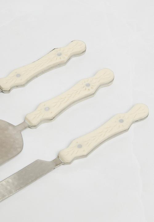Sixth Floor - Lissie Cheese Knives set of 3 - Silver