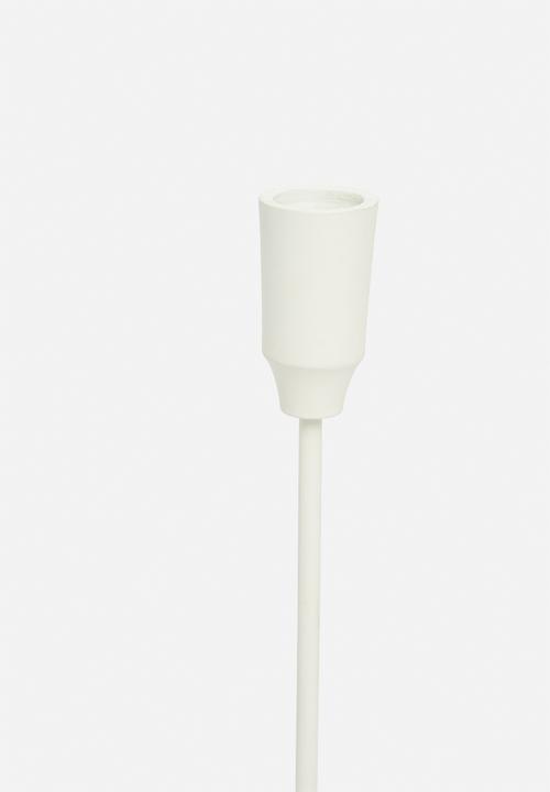 H&S - Alu Candle Holder - White