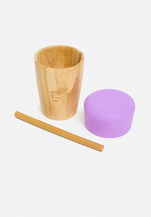 Nicolson Russell - Bamboobino Cup with straw - purple