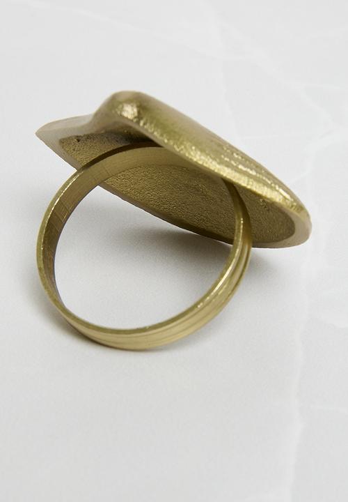 Sixth Floor - Shelly Napkin Rings set of 4 - Gold