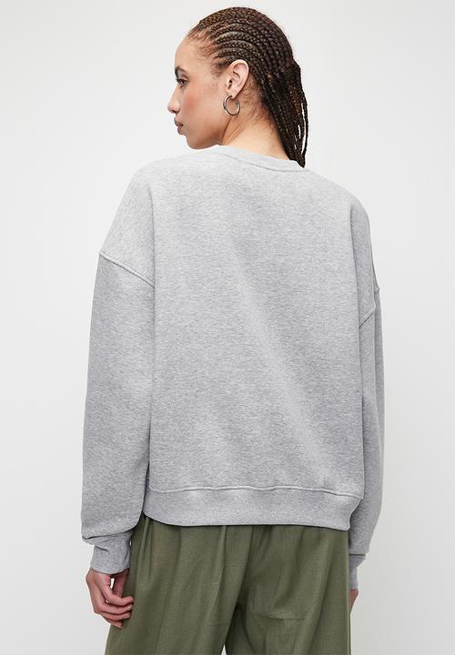 Superbalist - New york printed crew - grey mel