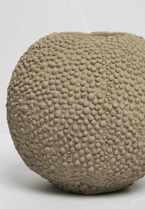 Sixth Floor - Concrete candle holder - beige & Ivory