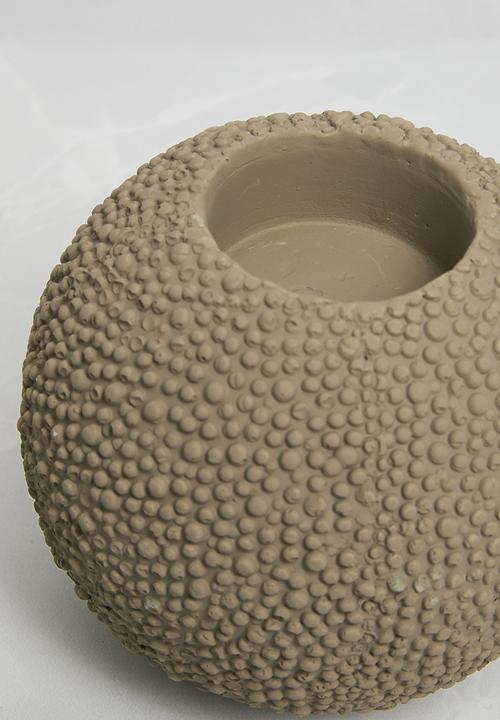 Sixth Floor - Concrete candle holder - beige & Ivory