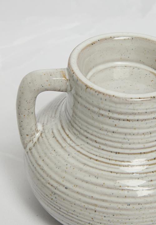 Sixth Floor - Fine Earthenware Candle Holder - White