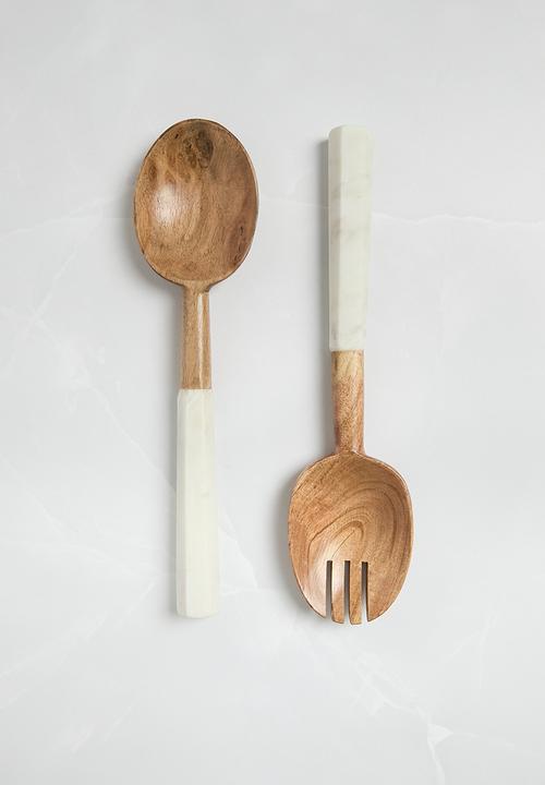 Sixth Floor - Raj Serving Spoons set of 2 - Natural