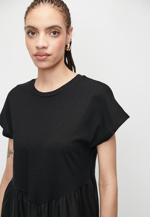 Superbalist - Combo fit & flare midi dress - black