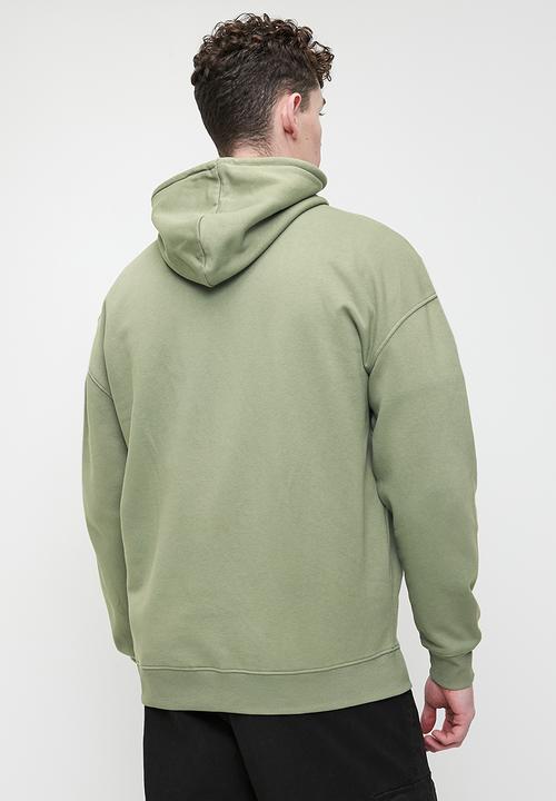 Superbalist - Relaxed Fit Zip Thru Hoodie - Olive