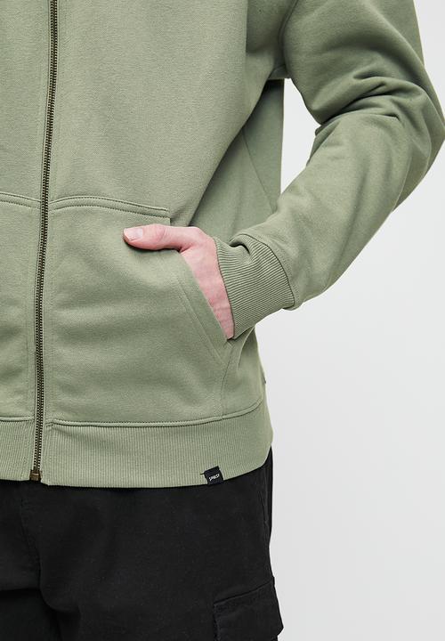 Superbalist - Relaxed Fit Zip Thru Hoodie - Olive