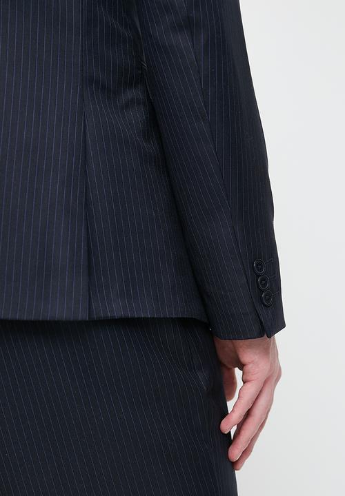 Superbalist - Double breasted Slim Fit Jacket - Navy pinstripe