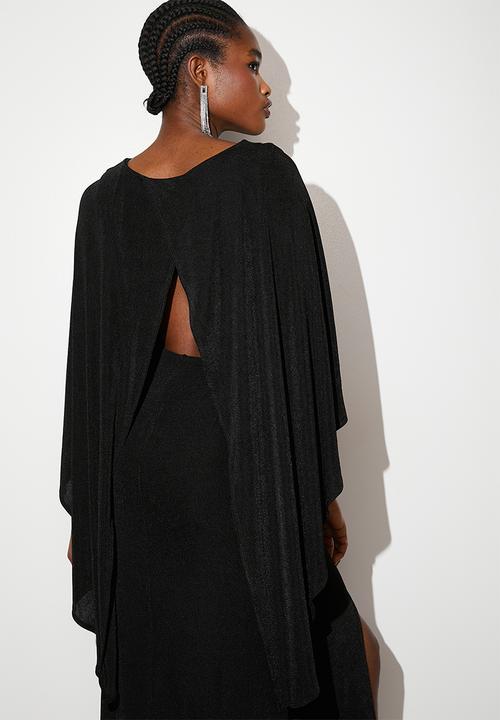 VELVET - Statement knit maxi dress - black