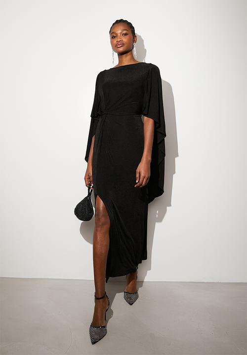 VELVET - Statement knit maxi dress - black