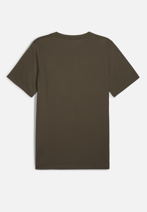 PUMA - Performance Short Sleeve Tee M - Dark Olive