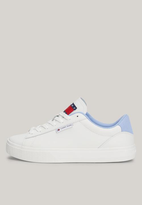 Tommy Hilfiger - Cupsole leather sneaker - moderate blue