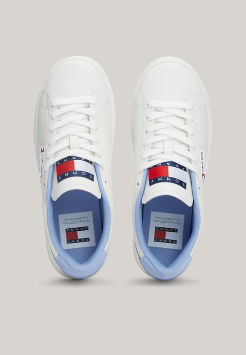 Tommy Hilfiger - Cupsole leather sneaker - moderate blue