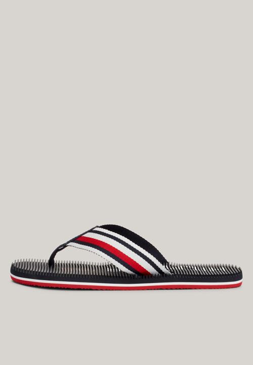 Tommy Hilfiger - Massage footed oly beach sandal - navy & red