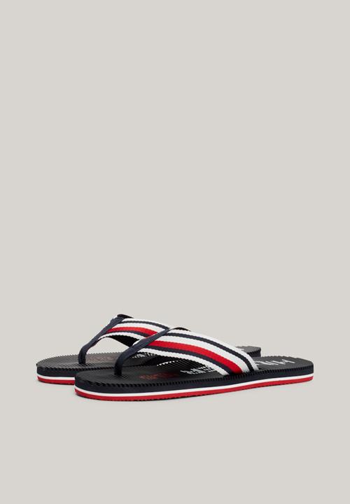 Tommy Hilfiger - Massage footed oly beach sandal - navy & red