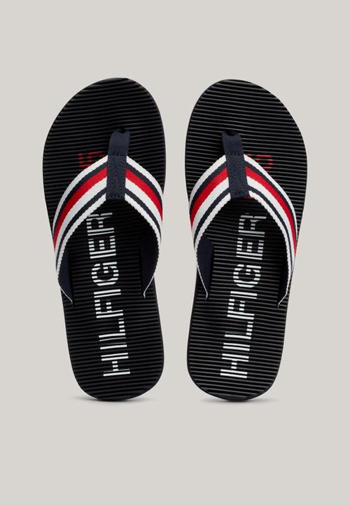 Tommy Hilfiger - Massage footed oly beach sandal - navy & red
