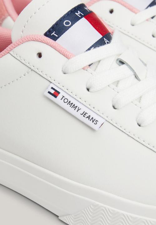 Tommy Hilfiger - Cupsole leather sneaker - tickeld pink