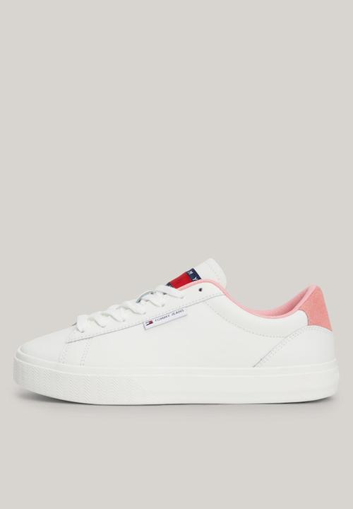 Tommy Hilfiger - Cupsole leather sneaker - tickeld pink