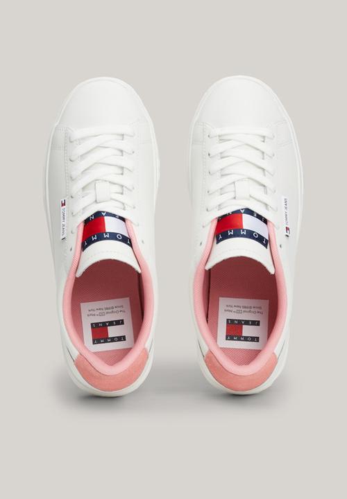Tommy Hilfiger - Cupsole leather sneaker - tickeld pink