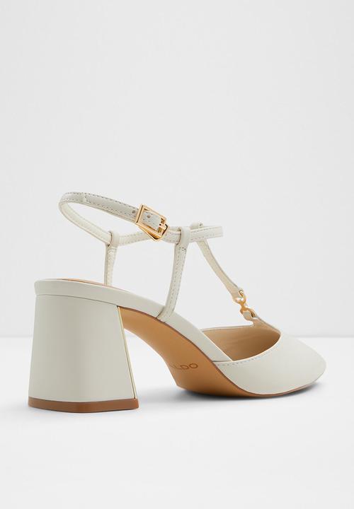 ALDO - Crylla block heel - white/bone