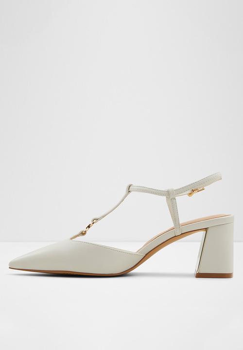 ALDO - Crylla block heel - white/bone