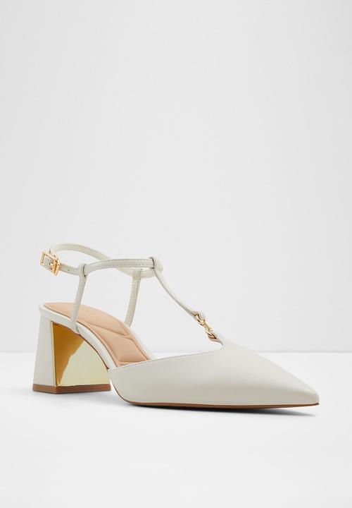 ALDO - Crylla block heel - white/bone
