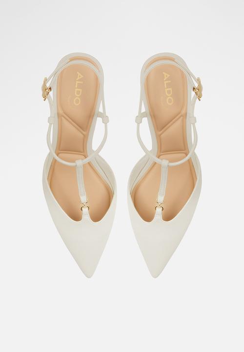 ALDO - Crylla block heel - white/bone