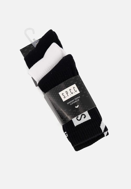 S.P.C.C - Johnson Socks 3 Pack - Black & White