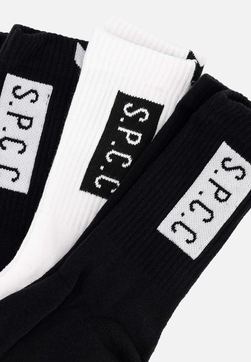 S.P.C.C - Johnson Socks 3 Pack - Black & White