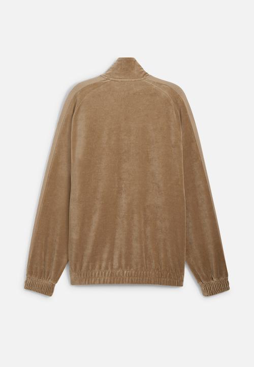 PUMA - T7 oversized velour track jacket - oak branch