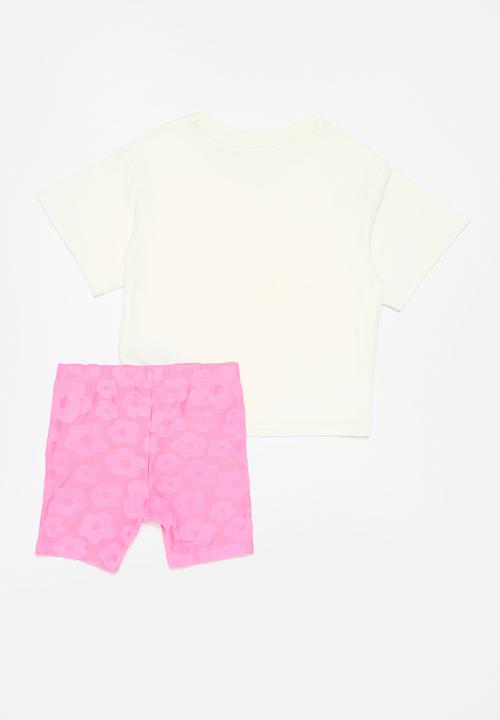 Converse - Cnvg chuck patch tee & biker s - oops pink