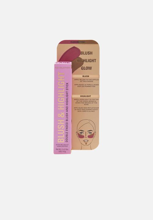 Revolution - Blush & Highlight Stick - Flushing Pink