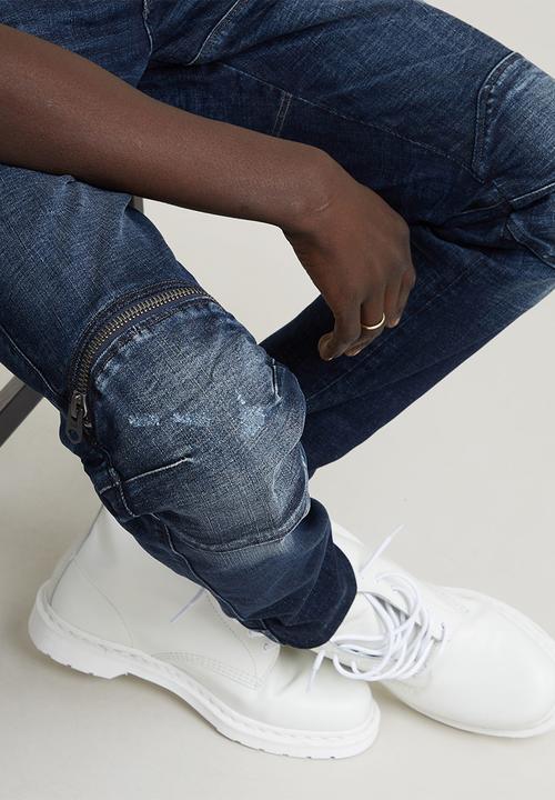G-STAR - 5620 3d zip knee skinny - worn in galaxy rays destroyed